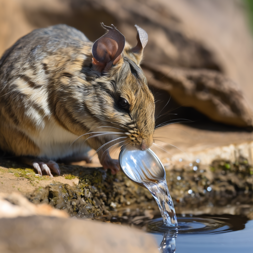 Degus drinking water