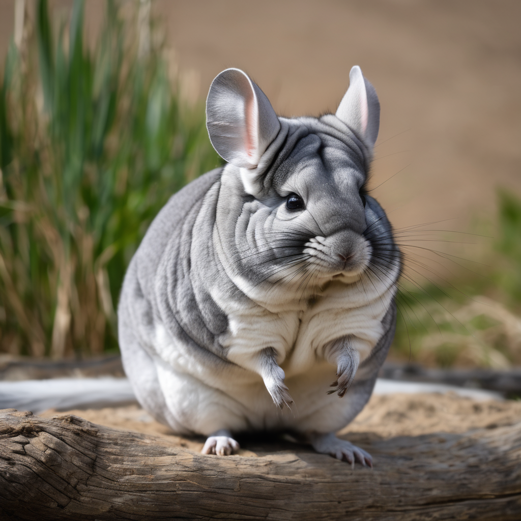 Chinchilla in Hanfeinstreu